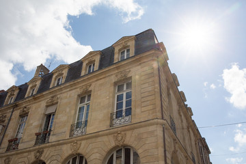 View of buildings in France showing French architectural style in Paris