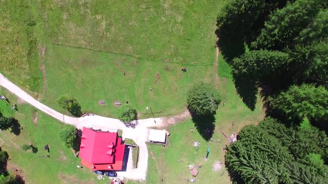 Overhead view of Mountain Chalet.
