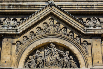 Obraz premium Eglise Notre-Dame-des-Champs (1876) at boulevard du Montparnasse. Paris, France.