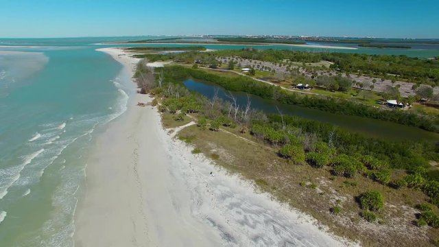 Fort De Soto Park, Florida. Aerial view.