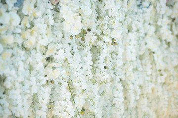White wedding flower and decoration