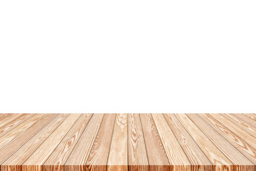 Wood Shelf Table isolated on white background, can be used for display or montage your products.
