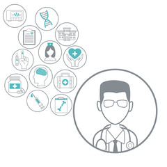 Medical healthcare service icon vector illustration graphic design