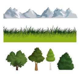 Obraz premium Nature icons set Vector Ilustration icon urban