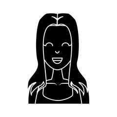 Young woman cartoon icon vector illustration graphic design