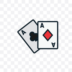 Poker card icon vector