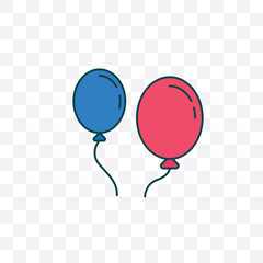Balloons icon vector