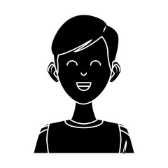Young man cartoon icon vector illustration graphic design