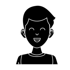 Young man cartoon icon vector illustration graphic design