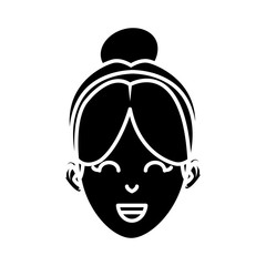 Young woman cartoon icon vector illustration graphic design