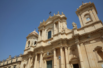 Fototapeta na wymiar The Cathedral of Syracuse. Sicily. Italy