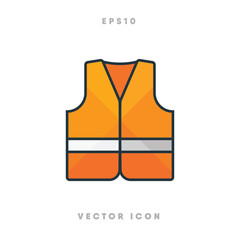 Safety vest icon vector