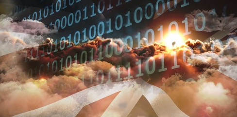 Composite image of clouds around binary codes