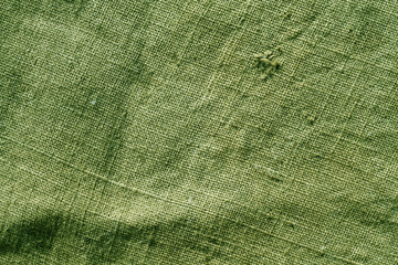 old green color burlap sack pattern.