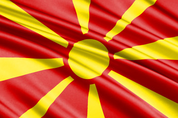 waving flag Macedonia