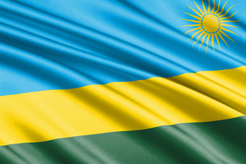 waving flag Rwanda