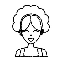 Young woman cartoon icon vector illustration graphic design