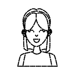 Young woman cartoon icon vector illustration graphic design