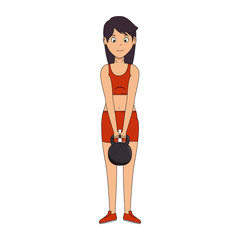 woman athlete weight lifting avatar