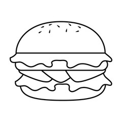 delicious burger isolated icon