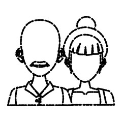 Young couple cartoon icon vector illustration graphic design