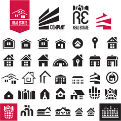 Fototapeta premium House icons. Real estate
