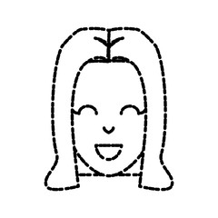 Young woman cartoon icon vector illustration graphic design