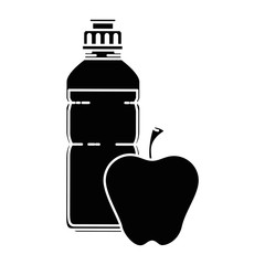 water bottle gym with apple