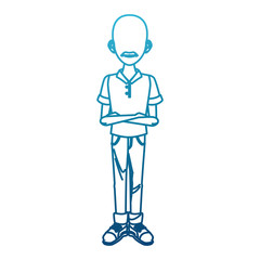 Young man cartoon icon vector illustration graphic design