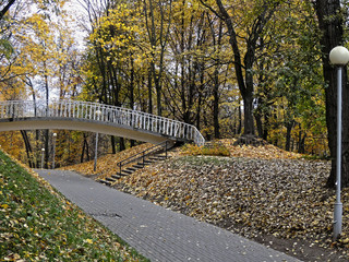 alley in the autumn Park