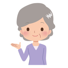 女性　シニア　イラスト