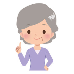 女性　シニア　イラスト