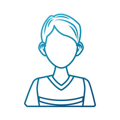 Young man cartoon icon vector illustration graphic design