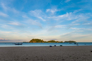 Beautiful island and blue sky