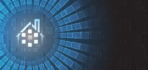 smart home technology futuristic concept for business background