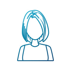 Young woman cartoon icon vector illustration graphic design