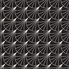 Vector Seamless Rounded Lines Pattern. Abstract Geometric Background Design. Circular Geometric Tiling Lattice