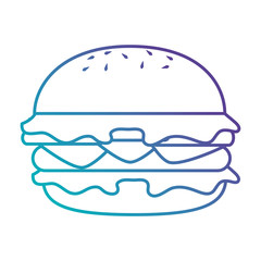 delicious burger isolated icon