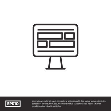 Wireframe icon vector