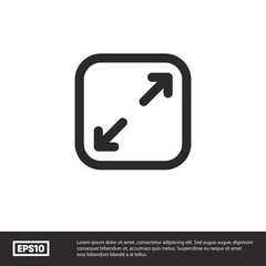 Dimension vector icon