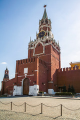 Fototapeta premium Spasskaya (Saviour) Tower on Red Square, Moscow, Russia