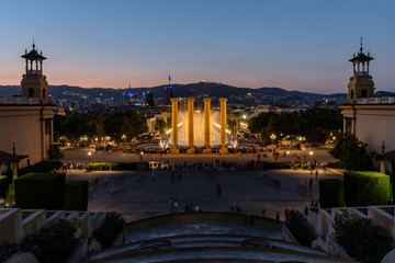 Barcellona, Fontane in piazza di Spagna