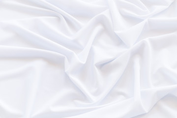 Naklejka premium White cloth background and texture, Crumpled of white fabric abstract