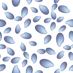 Fototapeta na wymiar Blue Mussels Seamless Pattern