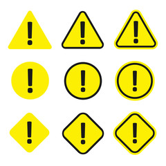 Caution icon set