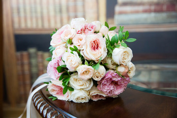 Beautiful bridal bouquet of flowers