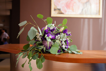 Beautiful bridal bouquet of flowers