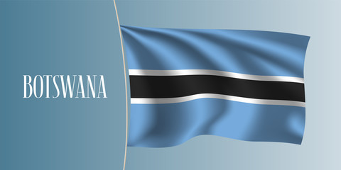 Botswana waving flag vector illustration