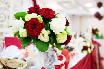 Beautiful bridal bouquet of flowers