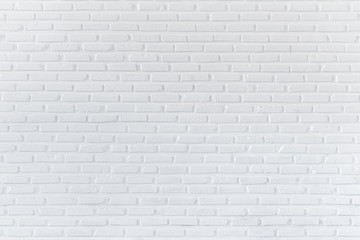 Pattern of white brick wall for background and textured, Seamless white brick wall background